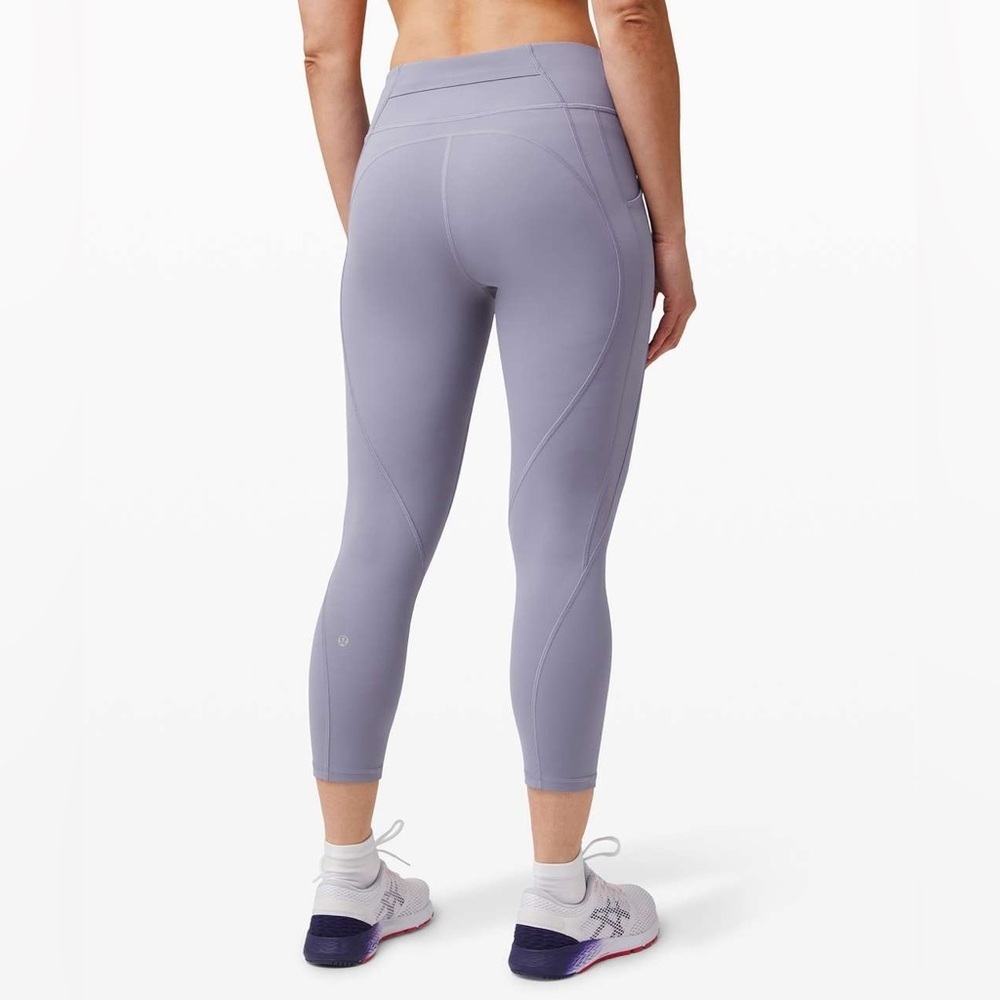 Lululemon Time To Sweat Crops in Peri Purple